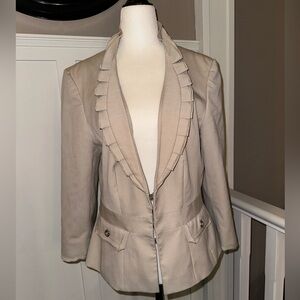 White House Black Market Blazer with ruffled collar